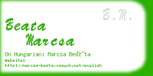 beata marcsa business card